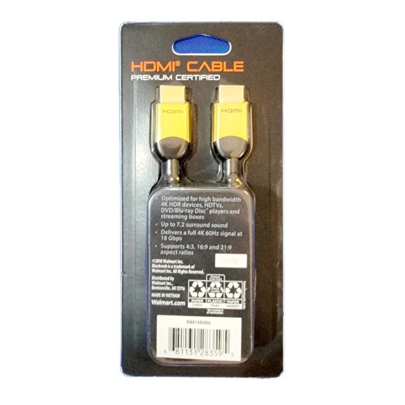 HDMI Cable by blackweb 4-FT 1.2m 4K HDR Ultra-HD Premium 18Gbps HIGH Speed NIB - Picture 2 of 3